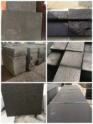 石材加工厂磨光面黑砂岩石材 可雕刻加工