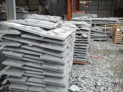 黑色麻石g654自然面蘑菇石华安县新青石材加工厂
